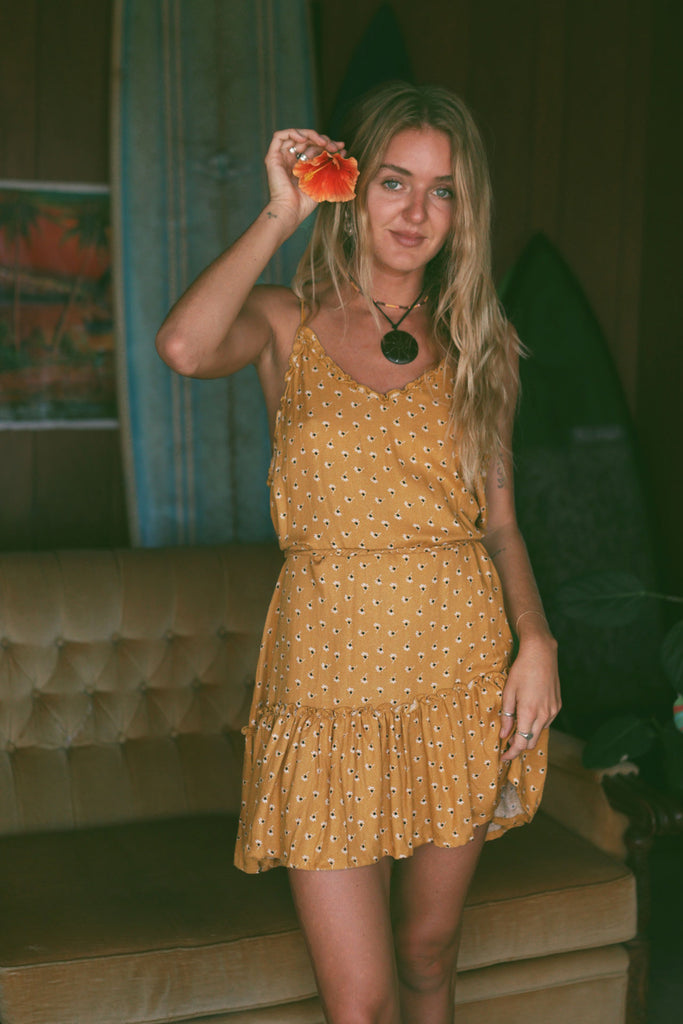 Sofia Swing Dress - Saffron