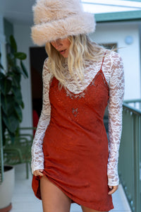 White Lace Layering Top