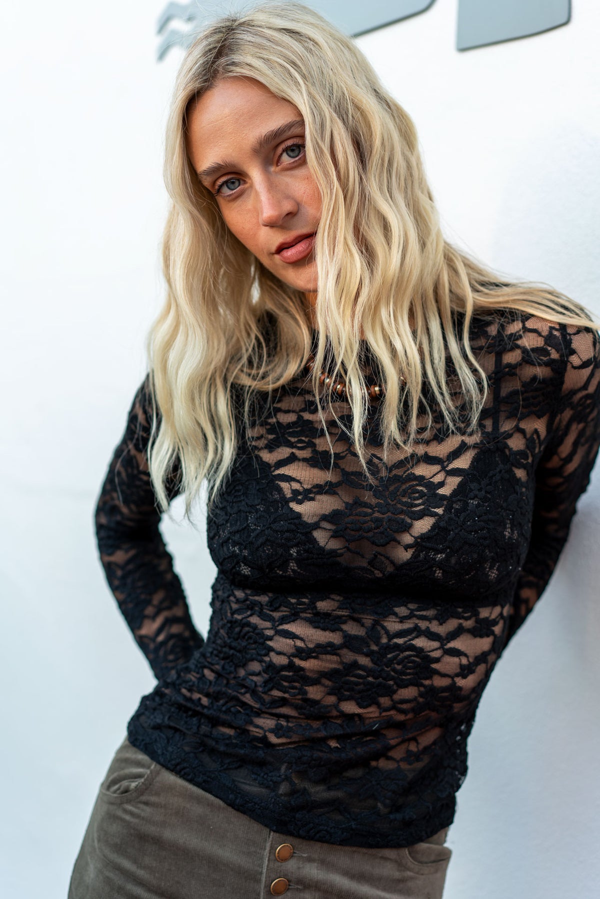 Black Lace Layering Top