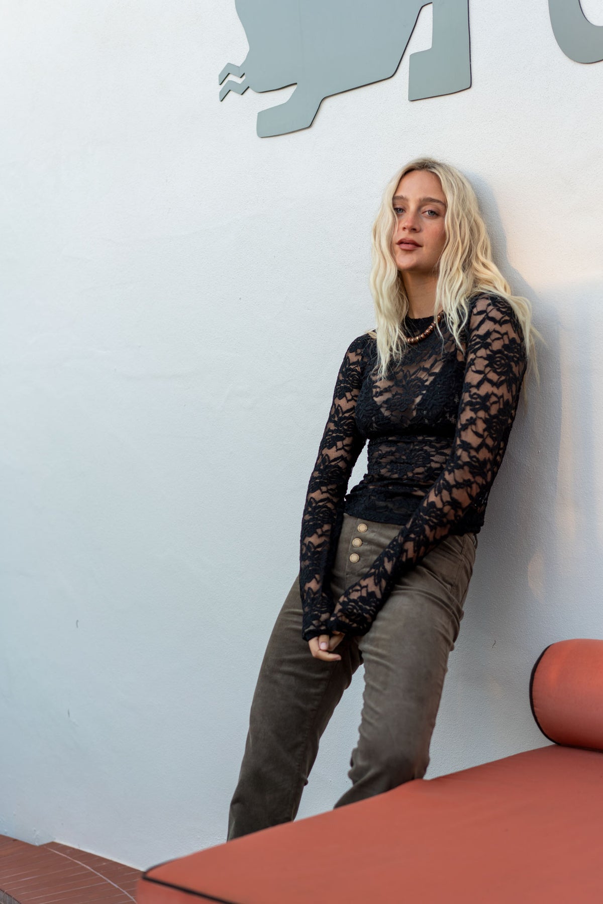 Black Lace Layering Top