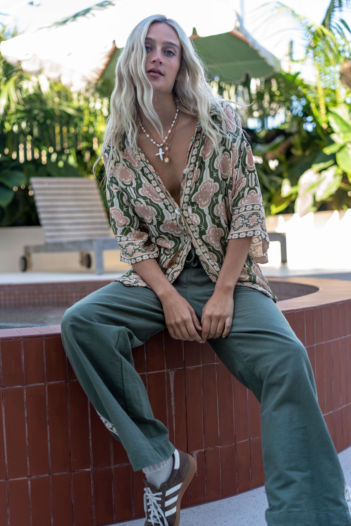 Marlo Button Down Shirt - Olive