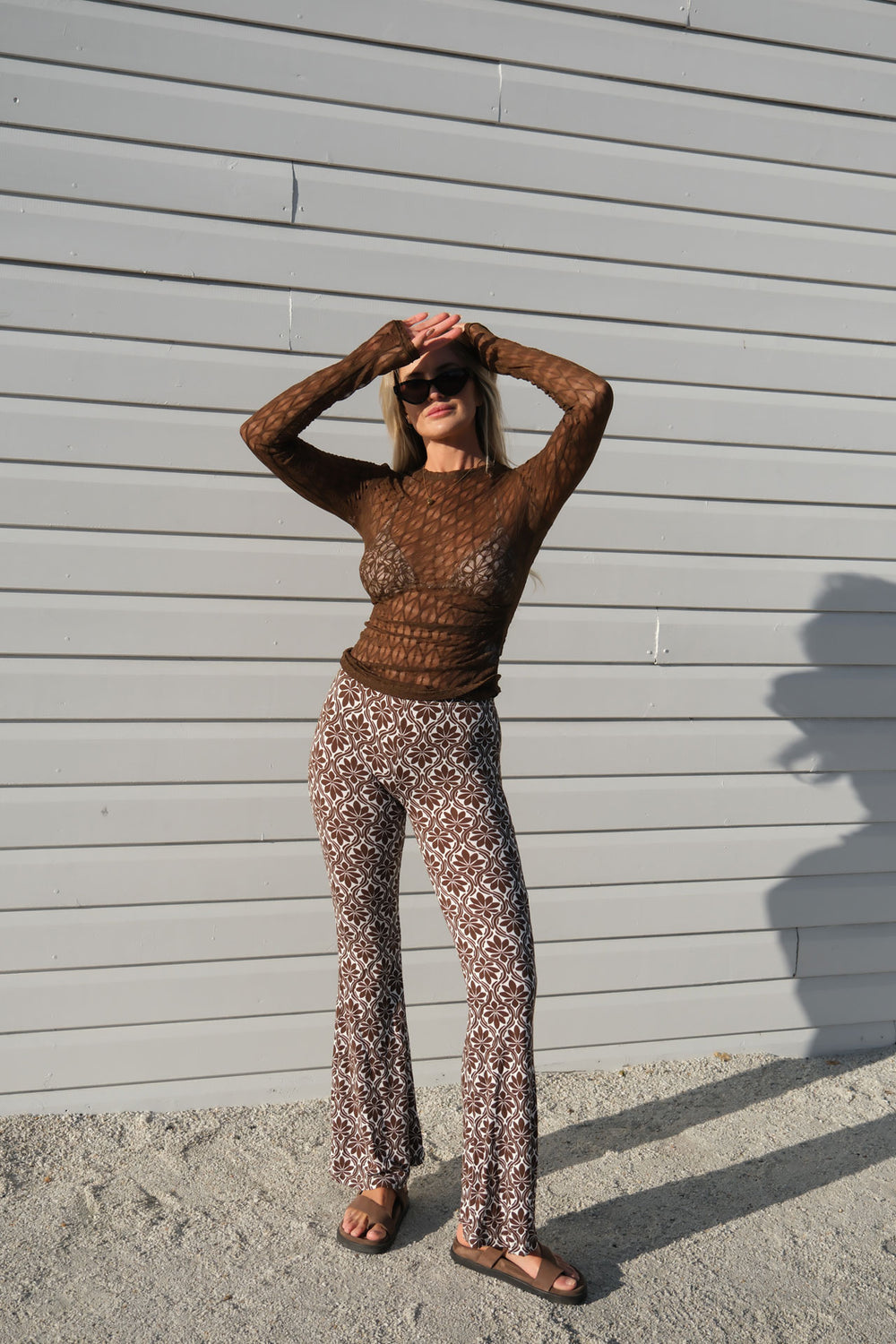 Chocolate Mesh Top