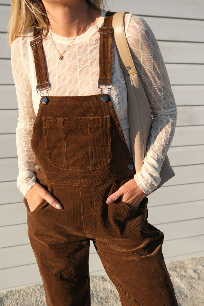 Cord Overalls - Chocolate