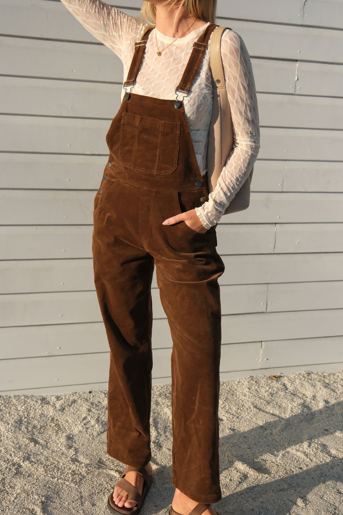 Cord Overalls - Chocolate