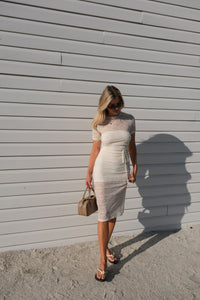 Mesh Midi Dress - Cream