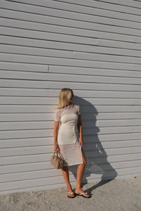 Mesh Midi Dress - Cream