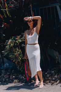 Mesh Waterfall Skirt