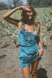 Hendrix Mini Dress - Teal