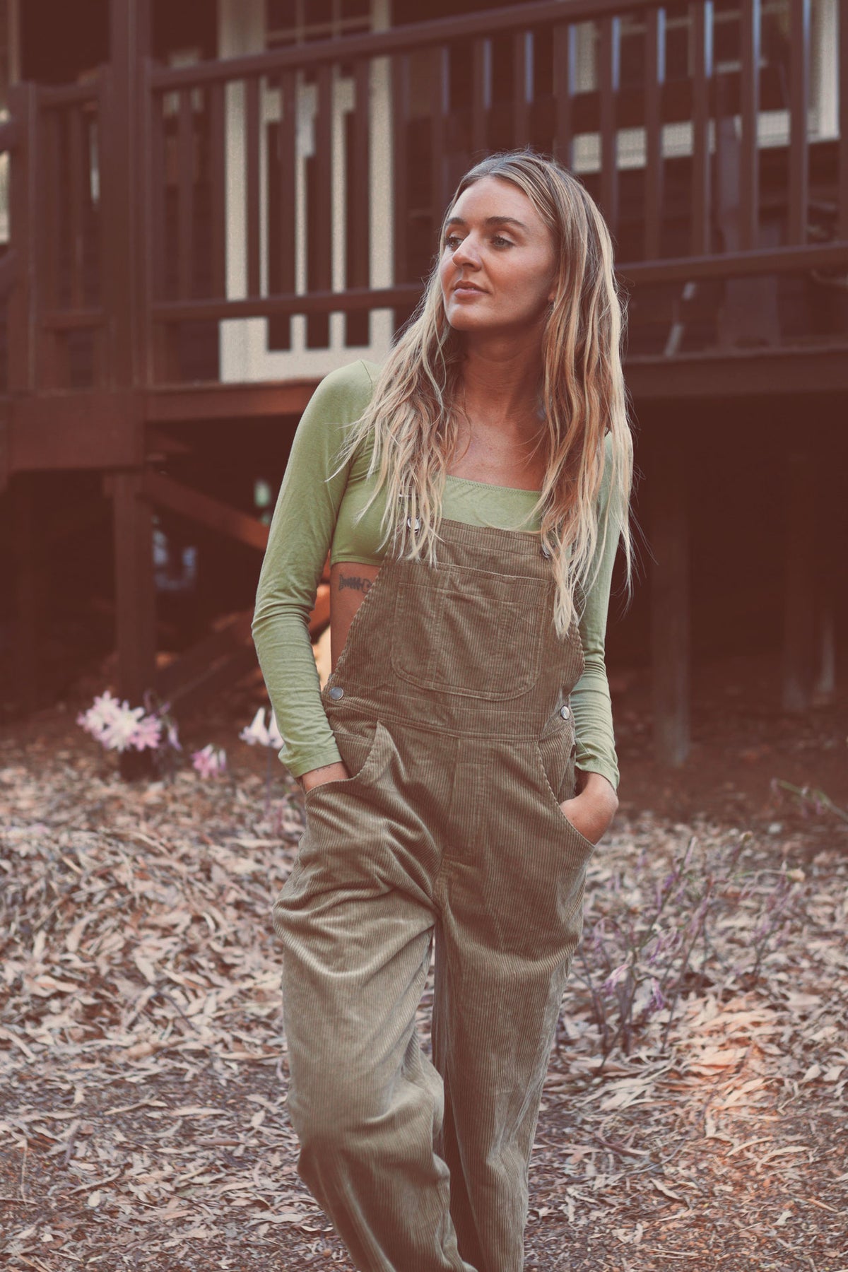 Cord Overalls - Khaki