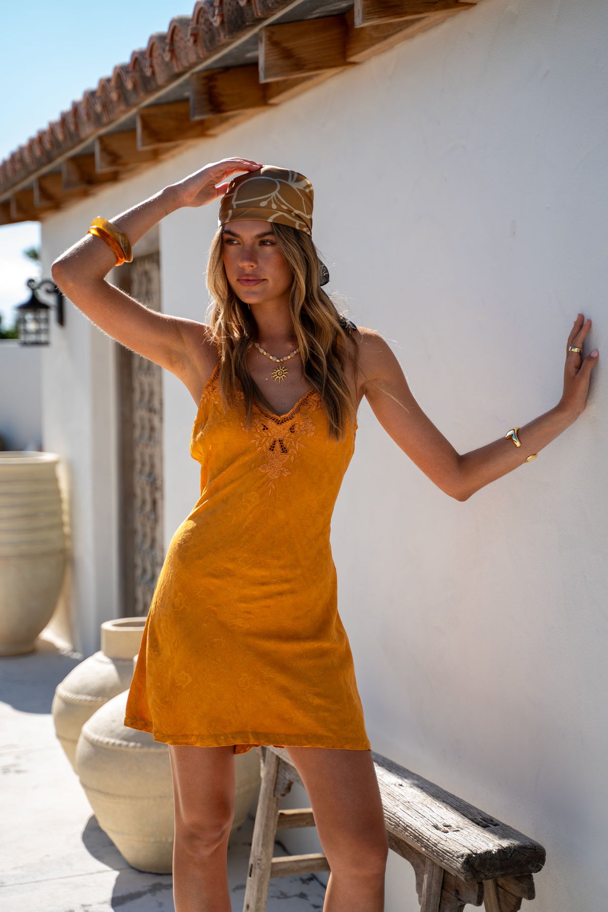 Bella Mini Dress - Mustard