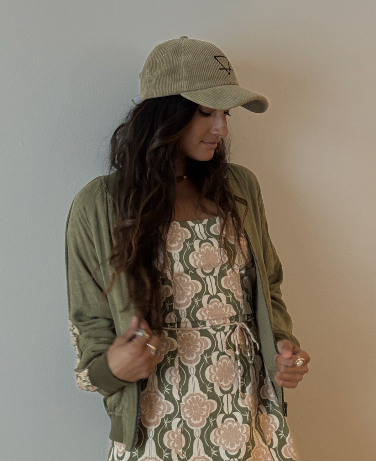 Khaki Cord Cap