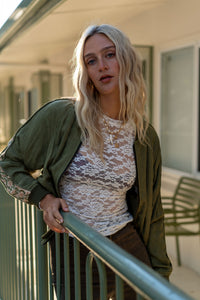 White Lace Layering Top