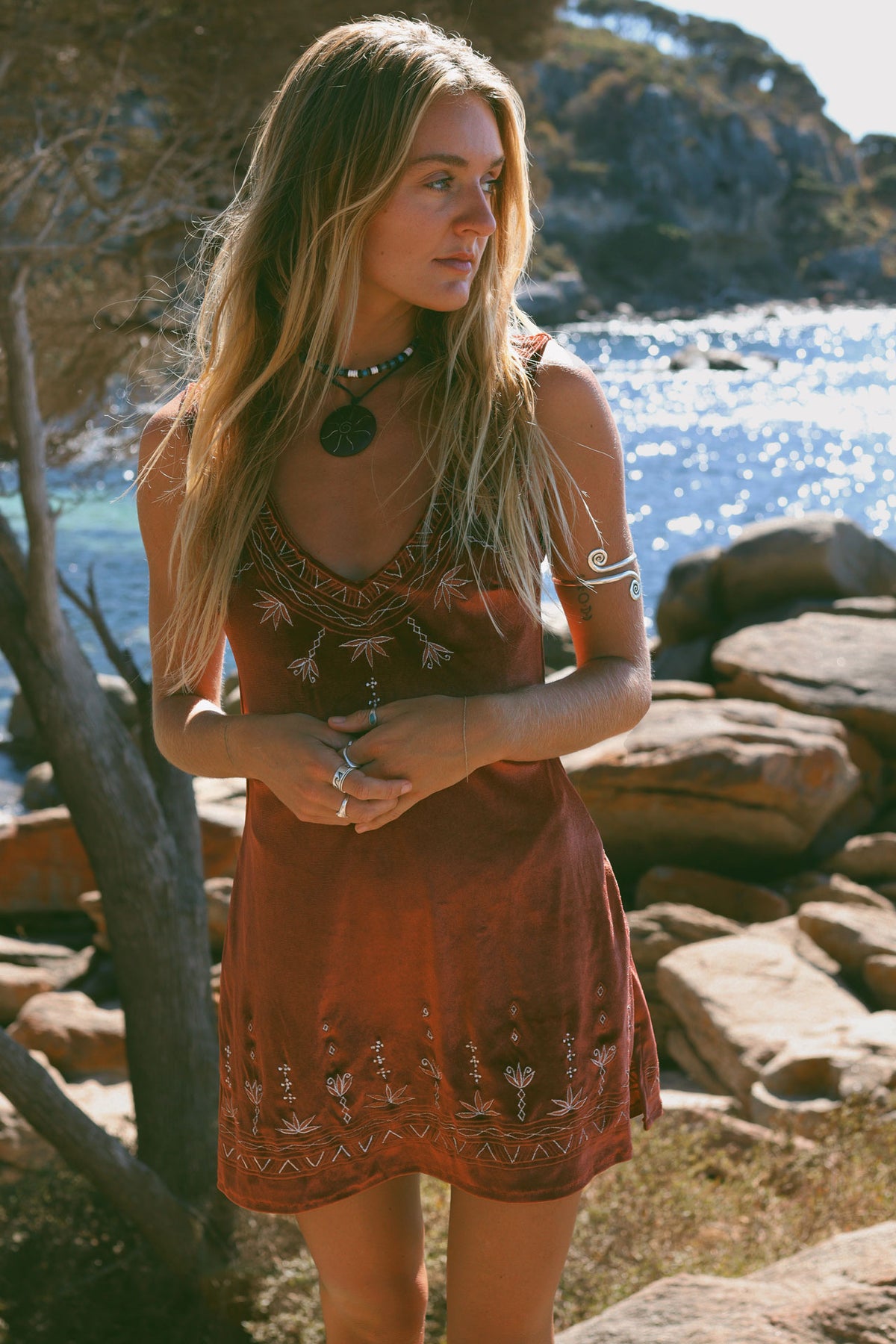 Hendrix Shift Dress - Rust